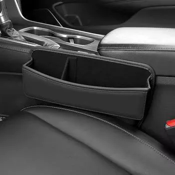 Автомобильный органайзер для хранения в щель, Автоаксессуары, Заполнитель щели между сиденьем и консолью, Органайзер для хранения в щели, Внутренний органайзер для сиденья, Карман для хранения коричневый