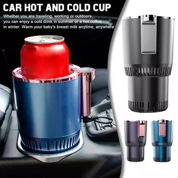 Car Smart Cooling Heating Car Cup Smart Beverage Mug NEW In Car Office 12V 1 Holder Mini Touch Display Cup 2 Mug Warmer Scr G8U6