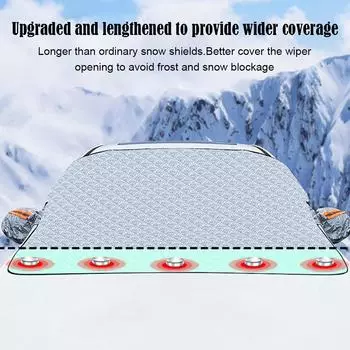 Car Snow Cover Magnetic Model Five Magnets Absorb Sunshade Front Glass Snow Cover Half Cover Car Clothing Aluminum Foil Fit