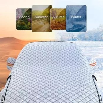Автомобильный чехол от снега и заморозков, защитный чехол от заморозков, лобовое стекло автомобиля, солнцезащитный козырек от снега, утолщенное пальто K0o3