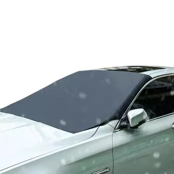 Car Snow Shield Thicken Waterproof Windshield Magnetic Front Window Cover Protection Half Cover Dust Protector Car Clothing чёрный