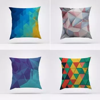 Car Sofa Geometric Cushion Cover Pillowcase Pillow Decoration Home 40x40cm