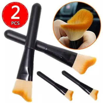 Мягкая автомобильная щетка для чистки деталей интерьера с синтетическим нейлоновым воздуховыпускным отверстием Автомобильная щетка для удаления пыли из щелей автомобиля Щетка для очистки артефактов