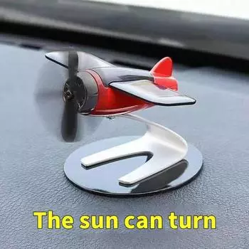 Car Solar Aircraft Model Air Freshener Center Console Fragrance Diffuser Decoration Pendent Handicraft Ornament Car Accessories