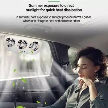 Car Solar Exhaust Fan Air Circulation Cooling Cooling Tool Interior Exhaust Fan Fan Accessories Window Summer Cooling M2j4
