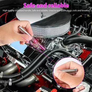 Car Spark Plug Tester Ignition System Coil Engine Inline Tester Autos In-Line Wire Test Test Igniton Tool Spark Spark Diagn W0F7