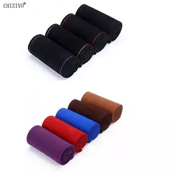 Car Steering Wheel Cover With Needles Thread DIY Braid On Steering Wheel Suede Steering Cover Couvre 37-38 cm