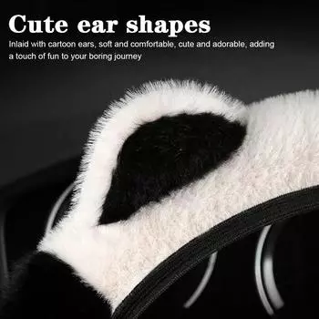 Car Steering Wheel Plush Cover Warm Plush Non-Slip Grip Cover Steering Wheel Protective Sleeve Auto Interior Accessories Tools