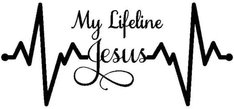 Car Sticker, My Lifeline Jesus Graph Sticker Christian God Religious Sweet Car Styling Sticker Strong Durable