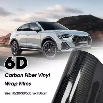 Car Stickers Carbon Fiber Vinyl Wrap Film 6D Gloss Film Waterproof Sticker Cover Carbon Car Accessories Fiber Motorcycles F E2H5