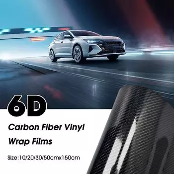 Car Stickers Carbon Fiber Vinyl Wrap Film 6D Gloss Accessories Carbon Waterproof Cover Fiber Film Car Film Motorcycles Stic S8Q9