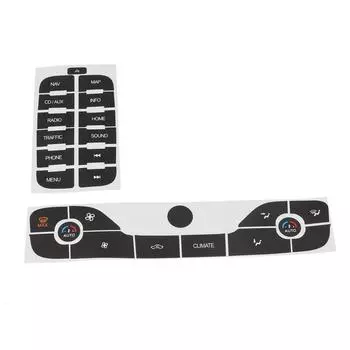 Car Stickers To Repair The Buttons Radio +AC Repair Sticker For FORD For S-Max 2011 Automotive Interior Stickers AC Panel Button CHINA