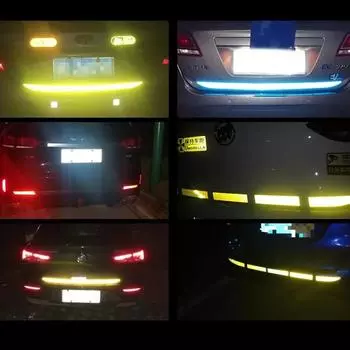 Car Stickers Warning Safety Tape Anti Rear-End Collision Reflective Stickers, Car Trunk Reflective Stickers Exterior Accessories