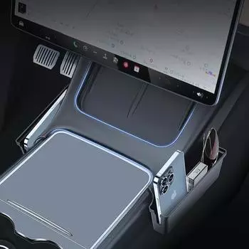 Автомобильный ящик для хранения для Tesla Model Y Model3, ящик для хранения в слоте сиденья, ящик для хранения сбоку двери, аксессуары для модели Y 3 чёрный