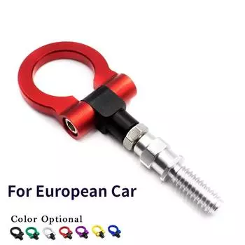 Car Style Racing Tow Trailer Hooks for European Front Rear Towing Bars Billet Aluminum Universal Black Red Gold Green Blue фиолетовый