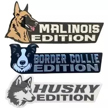 Car Styling 3D Funny Dog Car Trunk Emblem Rear Body Tailgate Accessory Adhesive Badge Acrylic Car Stickers