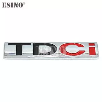 Car Styling 3D TDCI Car Trunk Metal Zinc Alloy Emblem Rear Body Tailgate Accessory Adhesive Badge for Kuga Explorer Transit серебряный