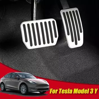 Автомобильный Стайлинг Педаль Тормоза Акселератора Алюминиевый Сплав Для Tesla Модель 3Y Педаль Отдыха Накладки На Педали Автомобиля 2 Шт./Комплект