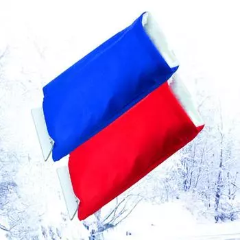 Car-Styling Car Cleaning Snow Shovel Car Snow Scraper Removal Glove Handheld For Auto Window Useful Clean Tool Ice Scraper синий