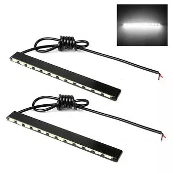 Car Styling Daytime Running Lights 2pcs Daylight SMD 7030 12 LEDs Led Strip Waterproof Car DRL белый