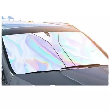 Car Sun Shade Umbrella Wider Hemmed Edges Cover Front Window Sunshades Summer Protection Laser New style Accessories