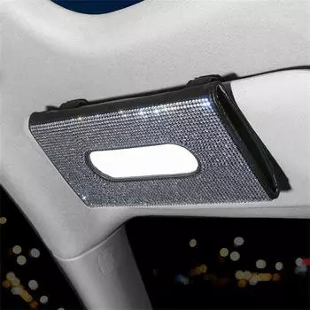 Car Sun Visor Tissue Box Universal Light Luxury No Scratch Shadow Not Block Sight Car Accessories Paper Towel Holder Leather