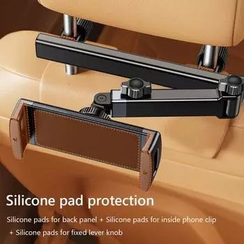 Car Tablet Holder Headrest Tablet Mount Headrest Stand Cradle Compatible With Devices 360 Rotation For Cell Phones And Tablets