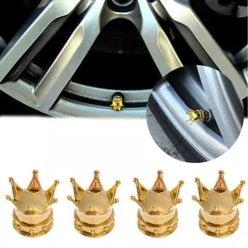 Колпачки для вентилей автомобильных шин, колпачки для вентилей шин в стиле золотой короны, колпачки для вентилей шин из АБС-пластика, колпачки для воздушных вентилей колес, пылезащитный чехол для покрышек колес CN