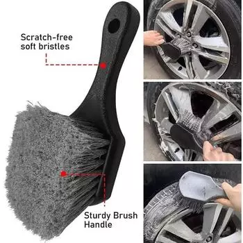 Car Tire Wheel Rim Cleaning Brush Detailing Brushes Wash Towel Kit Universal Wheel Tire Cleaning Accessories Car Cleaning Tools
