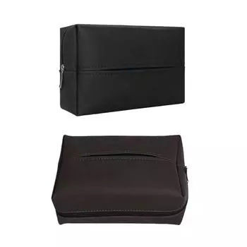 Car Tissue Box Holder Center Console Armrest Napkin Box Tissue Case Organizers коричневый