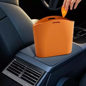 Car Trash Bag Silicone Car Storage Bag Garbage Organizer Multipurpose Storage Pocket Car Dustbin For Car SUV And Truck Seat бежевый