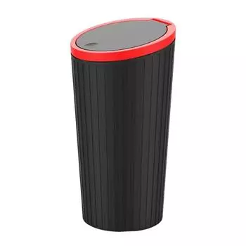 Car Trash Bin Plastic Garbage Dust Case Storage Box PressingType Trash Can красный