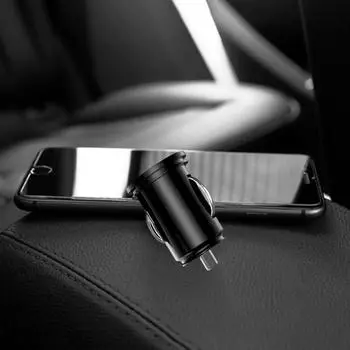 Car Truck 12V Power Dual 2 Port USB Mini Charger Adapter Quick Charge Car Charger For IPhone IPad Dual Usb Car Power Adapte U1R0 чёрный