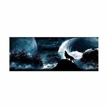 Car Truck SUV Rear Window Decal Night Wolf Howling Stars Graphic Sticker 53 x14