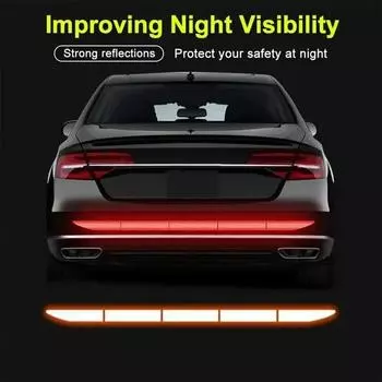 Car Trunk Reflective Stickers Anti Rear Collision Warning Car Rear Insurance Cover Anti Collision Protection Stickers 2pcs