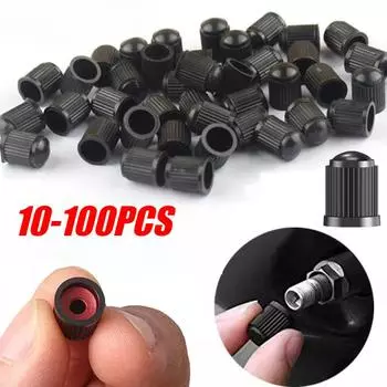 Колпачки для автомобильных вентилей шин Колпачки для вентилей шин Пылезащитные декоративные Мотоцикл Велосипедные универсальные колпачки Автомобильные аксессуары 10PCS чёрный