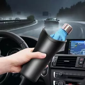 Car Umbrella Storage Waterproof Car Storage Fixed Rack Creative Multifunctional Umbrella Storage Bucket Car Accessories чёрный