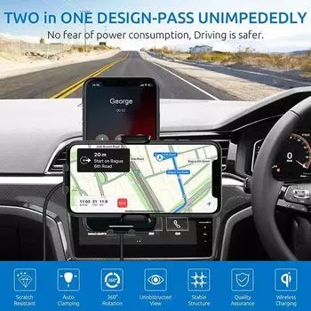 Автомобильный универсальный держатель для телефона 15 Вт, быстрая зарядка, автомобильный беспроводной держатель для зарядки на лобовое стекло, автомобильное крепление на вентиляционное отверстие для iPhone, Xiaomi, Huawei