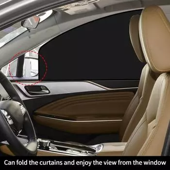 Car Universal Sunshade Magnetic Window Cover Foldable Auto Side Window Curtain Breathable UV Protector Auto Parts