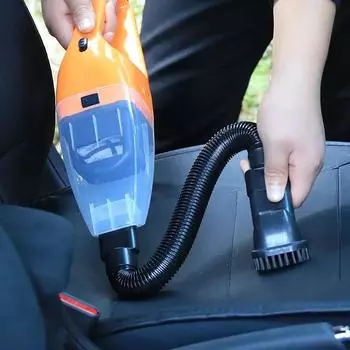Car Vacuum Cleaner Portable 12V 100W Handheld Mini Vacuum Cleaner Super Suction Wet And Dry Dual Use Car Home Cleaner оранжевый