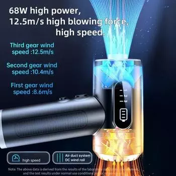 Car Vacuum Cleaner Wireless Portable Vacuum Cleaner LED Screen Handheld Mini Vacuum Cordless Robot for Car Home Appliance чёрный