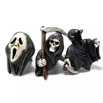 Car vent clip 3-piece set cute skull Halloween decoration car air conditioning vent accessories