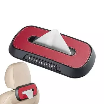 Car Visor Tissue Holder Leather Visor Tissue Holder for Cars Sun Visor Accessory Backseat Tissue Holder with Temporary Parking бежевый