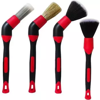 Car Wash Brush Long Handle Soft Bristle Car Interior Detailing Brush Auto Air Outlet Vent Wheel Cleaning Elbows Brushes Tools