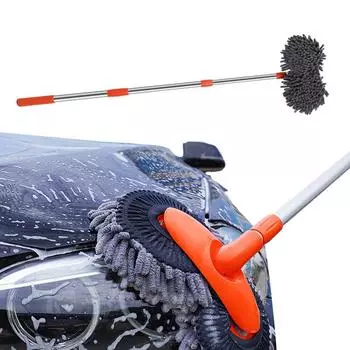Car Wash Mop Brush With Long Handle Scratch-Free 2 Heads Car Cleaning Brushes For RV/Car Detailing Car Wash Care CHINA