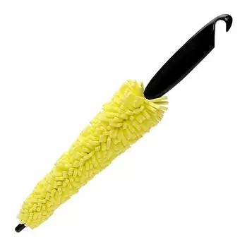 Car Wash Sponges Vehicle Cleaning Brush Plastic Handle Auto Scrub Brush Wheel Rims Tire Washing Brush Practical Car Wheel Brush жёлтый