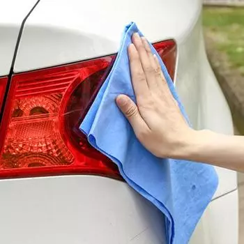 Полотенце для мытья автомобиля, имитация кожи оленя, прочная мягкая впитывающая салфетка для очистки Small синий