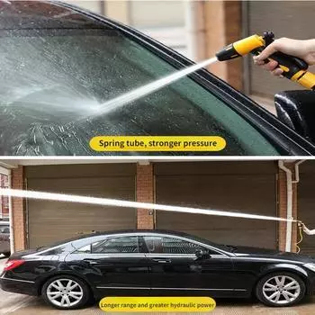 Car Washing Tool 10-30 Meter Telescopic Water Pipe with High-pressure Nozzle Set Extension Hose Water Hose for Pressure Cleaner
