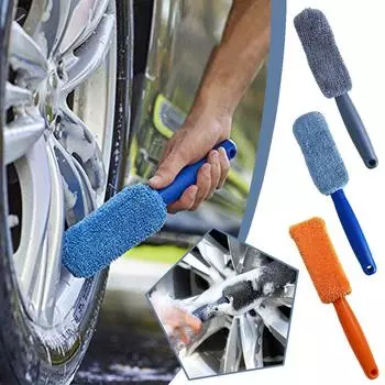 Car Wheel Brush Tire Cleaning Tools Rim Scrubber Cleaner Auto Detailing Brush For Truck Motorcycle Bicycle Home Washing Too O6R8 серый