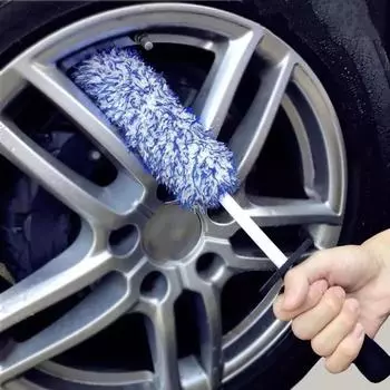 Car Wheel Brush Universal Auto Wheel Cleaning Brush Microfiber Non-Slip Handle Clean Brushes Cars Motorcycle Care Tool